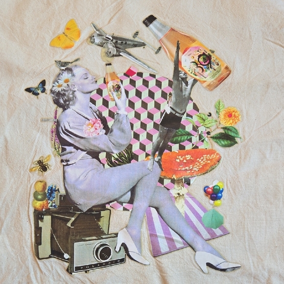 Wolffer Estate No 139 Wine Tote‎ Bag - Pop Art Collage Summer in a Bottle - Picture 4 of 4